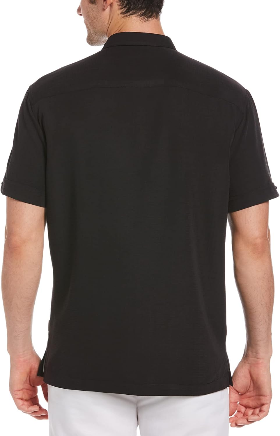 Cubavera Men's Short Sleeve Cuban Camp Shirt with Contrast Insert Panels at  Men’s Clothing store