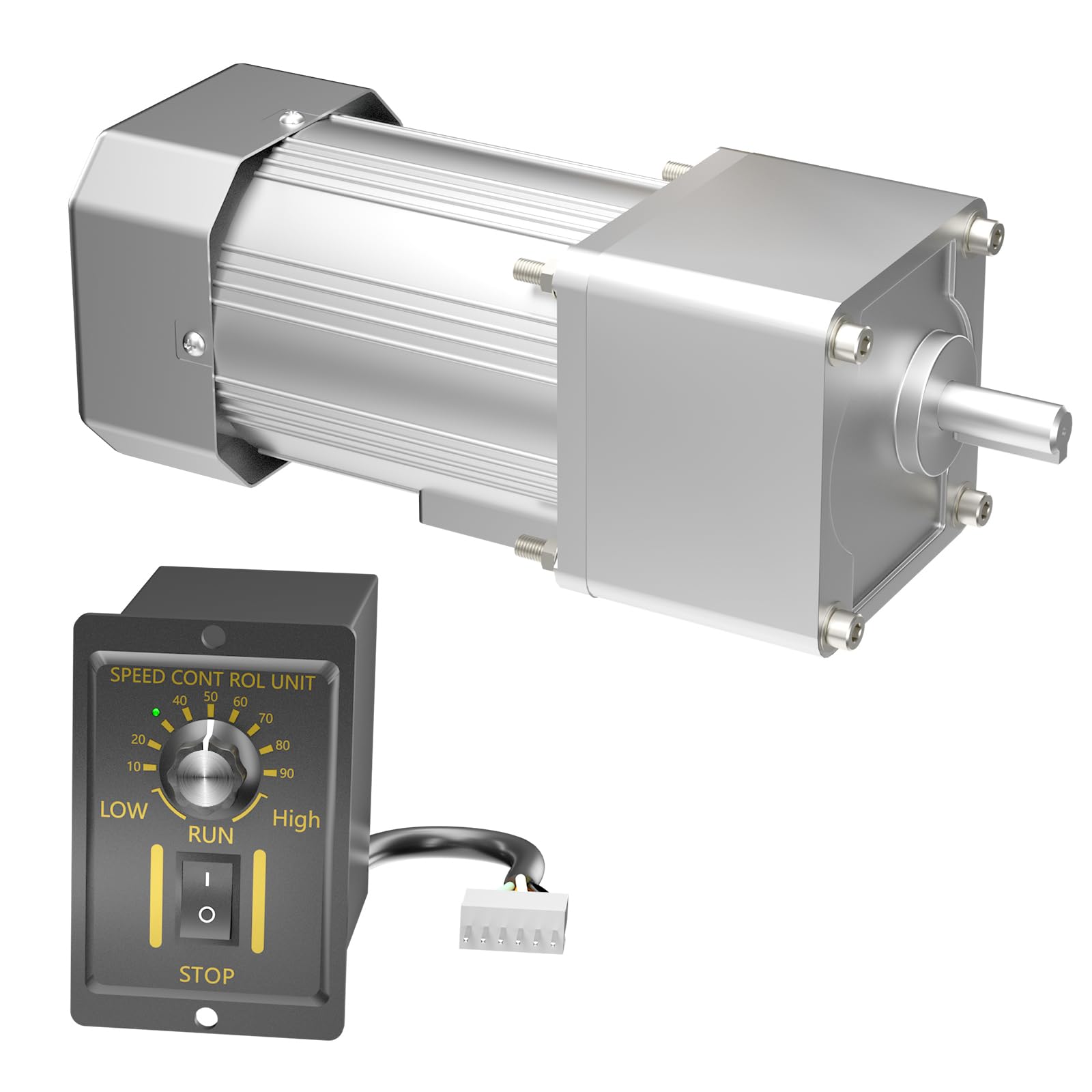 Photo 1 of AZSSMUK High Torque 250W 110V AC Variable Speed Motor,1/3HP Single Phase 5-150RPM Gear Reduction Motor,Variable Speed Gear Motor,Reversible Eletric Motor with Control Box Fit for Conveyor Systems