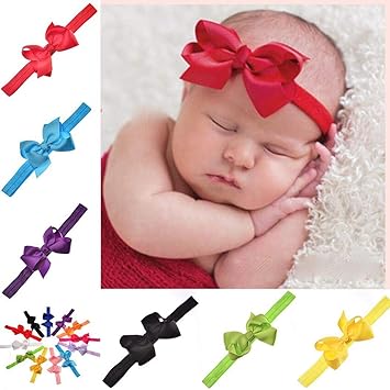 Amazon Com Foshin 12 Pcs New Baby Girls Baptism Headbands Infant