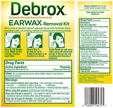 Debrox Earwax Removal Drops 0 5 Fluid Ounce By Debrox Amazon De Elektronik