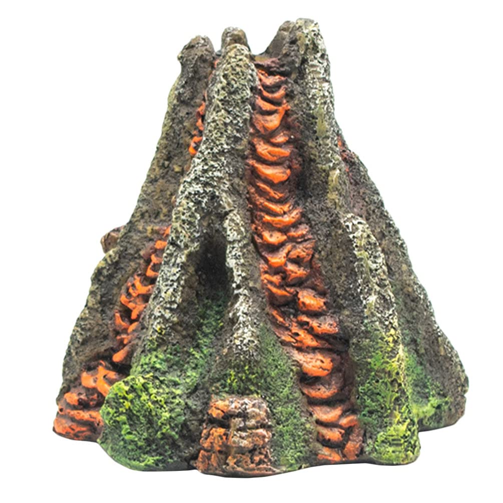 Balacoo Volcano Aquarium Volcano Ornament Air Stone Fish Tank Decoration Aquarium Air Bubbling Volcanic Stone for Fish Tank
