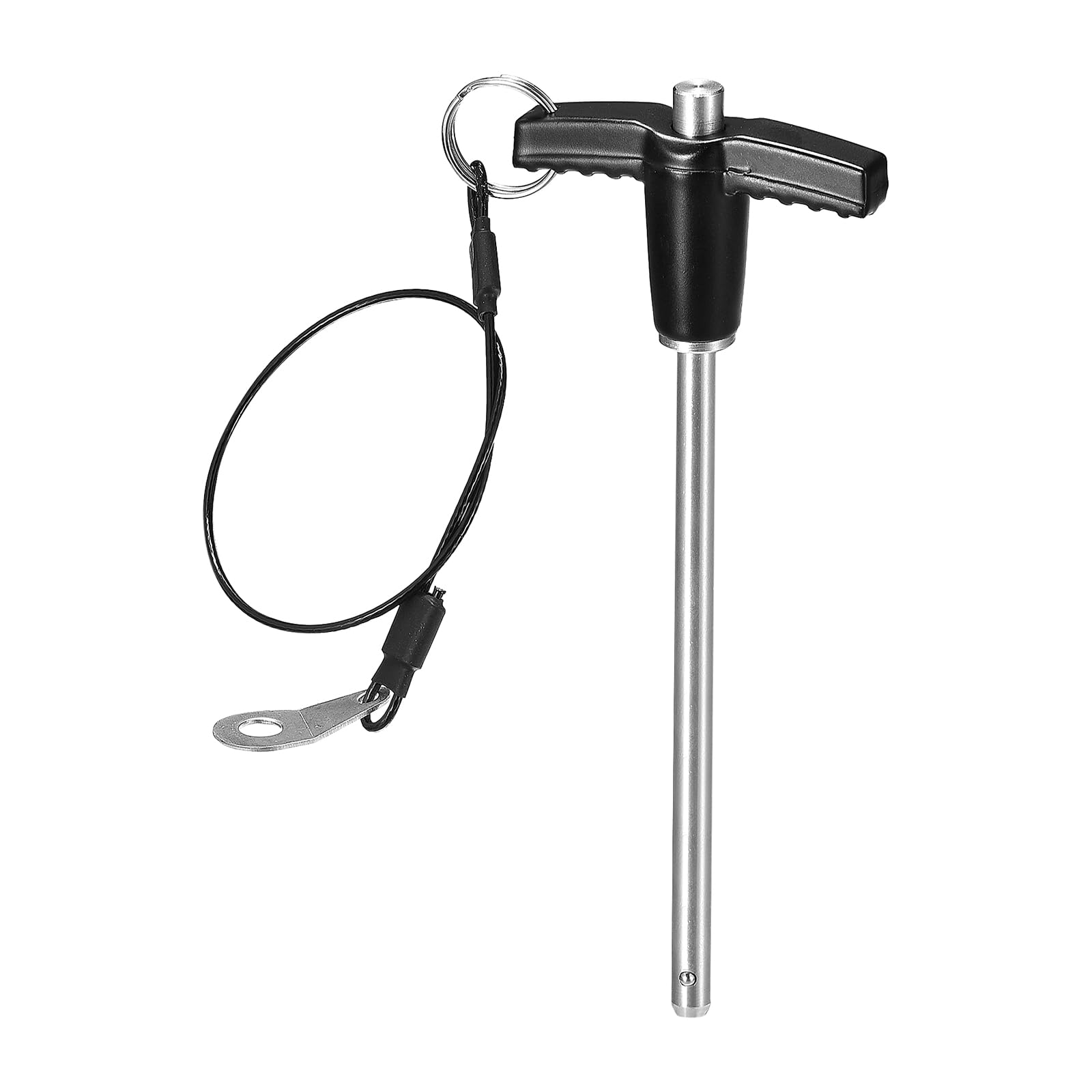 DTGN 6mmx90mm(DxL) T Handle Quick Release Pin - Good for Quickly Connecting and Hooking Up Components - 304 Stainless Steel Ball Locking Pin with Push Button - Black/Silver
