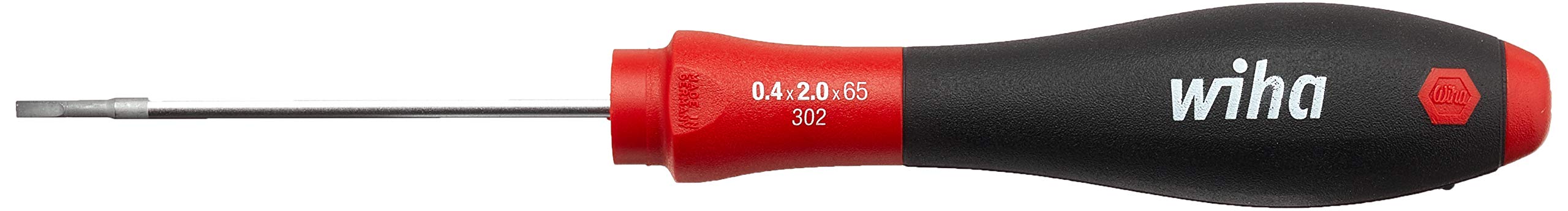 WIHA - SOFTFINISH CABINET SCREWDRIVER - SLOTTED 2.0 x 65mm