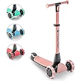Yvolution Glider NUA 3-Wheel Scooter for Kids – Ages 3–10 | Adjustable Handlebar, LED Wheels, Arc-Folding System & Extra-Wide Deck