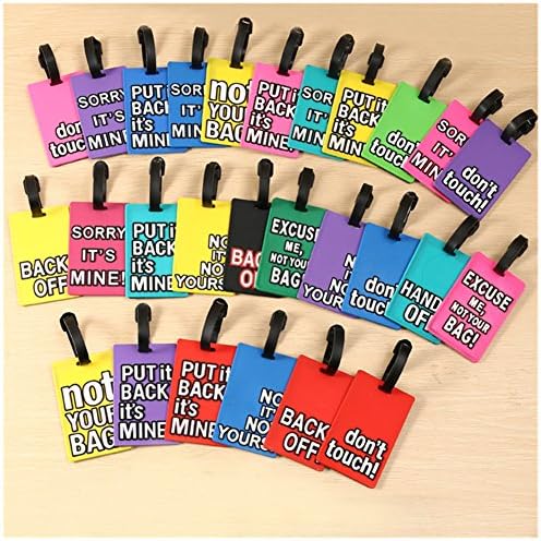 Xiwstar Personalized Letters Luggage Tags, Cute Business Card Holder Travel ID Bag Tag, Pack of 5