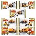 JOYIN 28 Pack Valentines Party Gift Cards with Mini Construction Vehicle Toy Set for Kids Valentine's Classroom Exchange Prizes