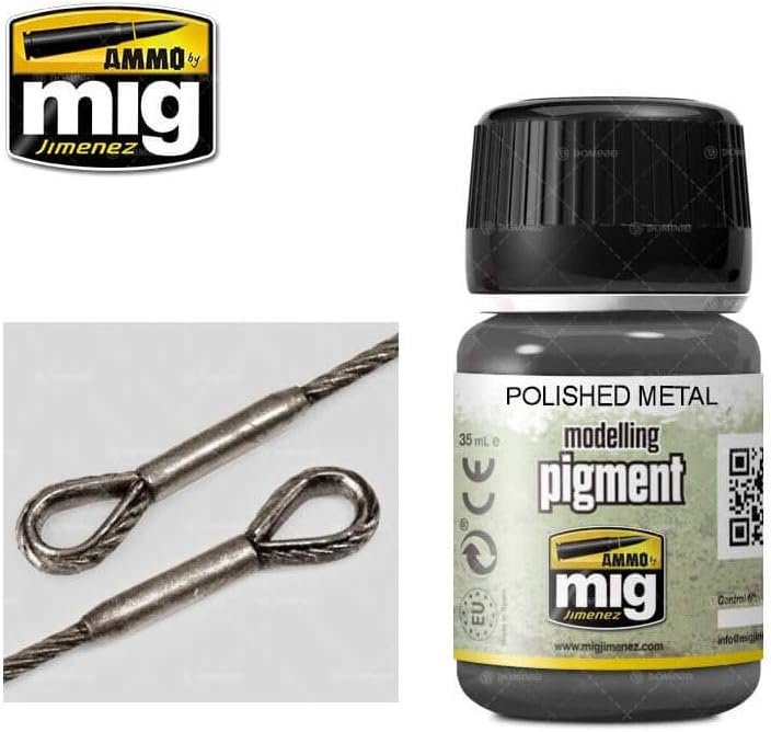 AMMO MIG-3021 (35 Ml) Polished Metal Pigment, Multicolour
