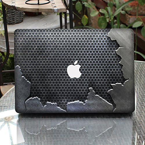 H4S Removable Decorative PVC MacBook Decals Skin Stickers Mac Full Cover Decals for Apple Laptop MacBook Pro 13 Inches Model A1278, Metal Effect 7