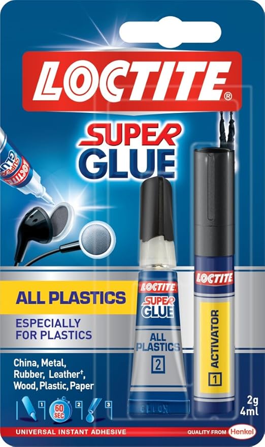 LOCTITE Super Plastix 2g/4ml Kit All Plastics Super Glue Kit All