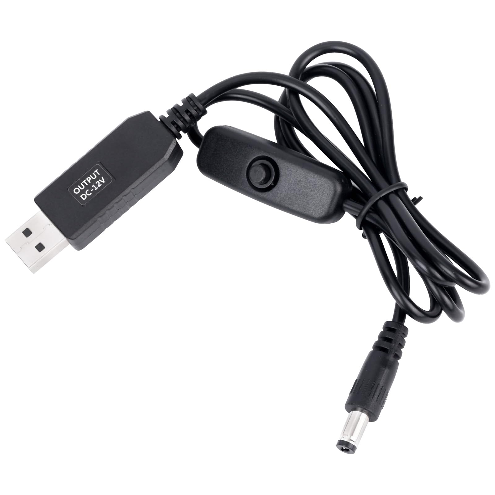 Photo 1 of 12V USB Power Adapter Cord, Resistant to Repeated Bending DC 5V to DC 12V USB Voltage Step Up Converter Cable Car Camera USB Powered Adapter 12 V Cord for Car Camera(Black)
