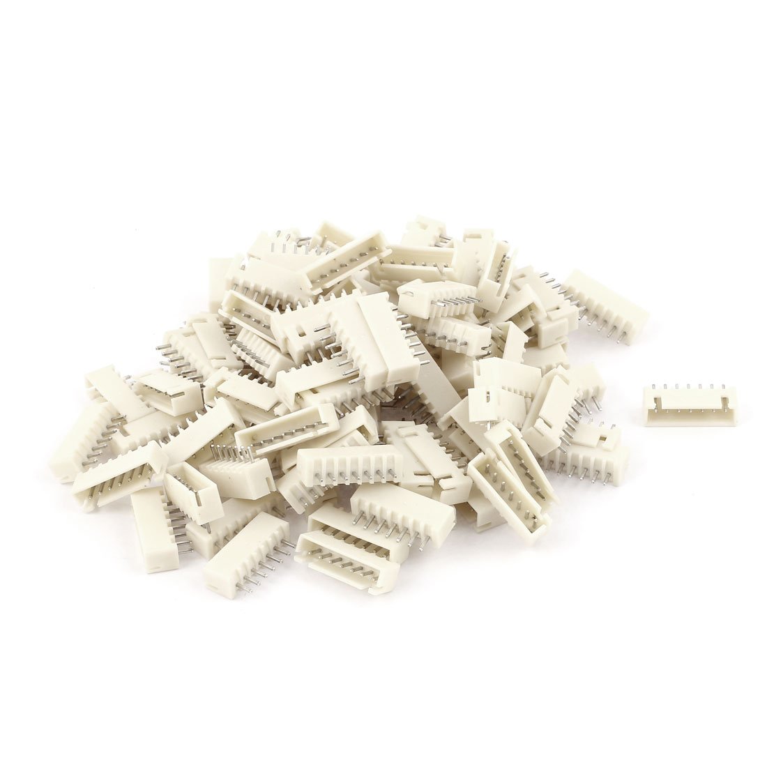 Sourcingmap Male 7 Pins 2.54mm Pitch JST XH Header Socket Connector 100pcs