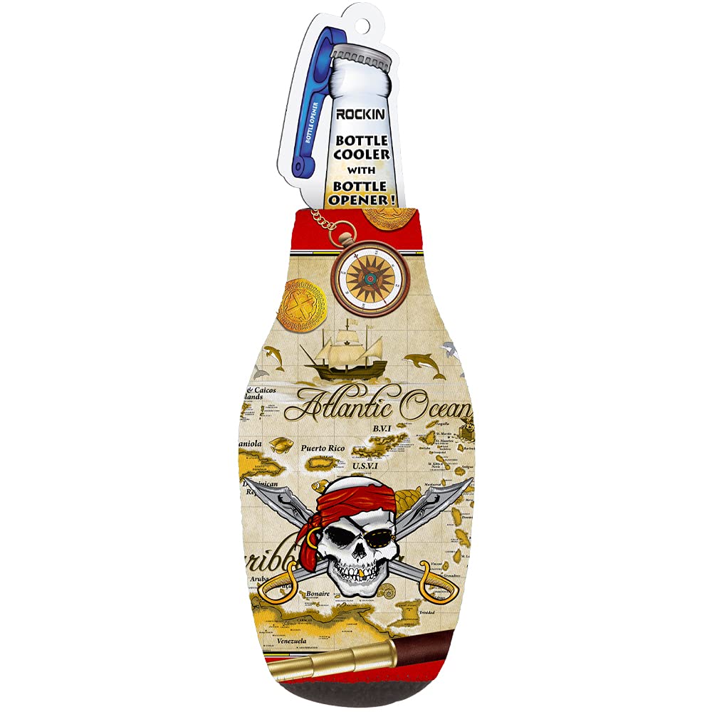 Beer Bottle Cooler Sleeves Pirate Set with Bottle