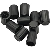 GODIYMODULES 10PCS for KY-040 360 Degrees Potentiometer Rotary Encoder Type D Half Shaft Hole Caps Knob 6mm A15 Brick Sensor Switch, Electric Guitar Volume Tone Knobs Black,Potentiometer Knobs
