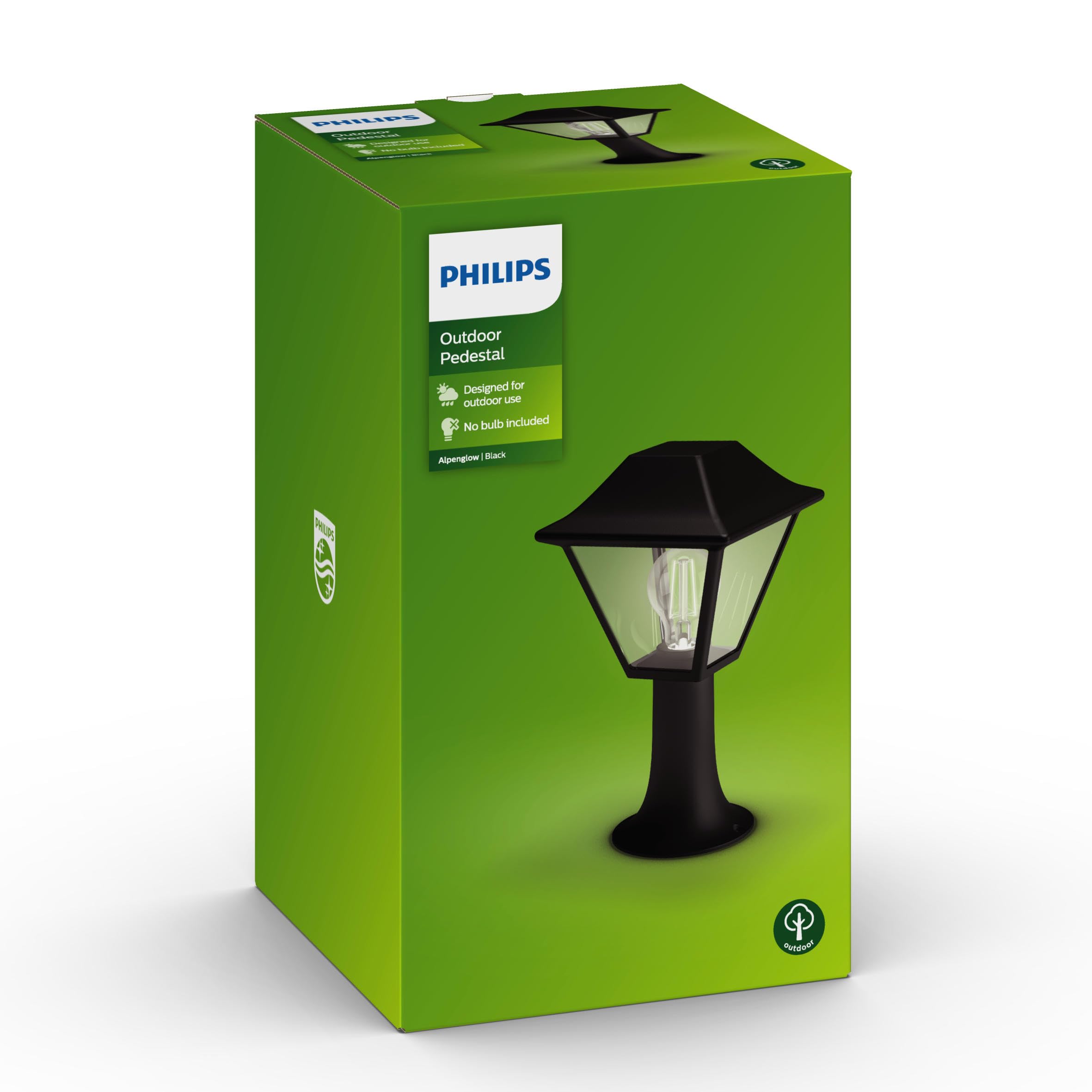 Philips "myGarden Alpenglow" Pedestal Bulb, Black, E27, 60 Watts