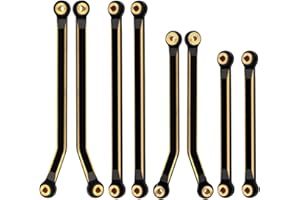 Pothyes CNC Black Coating Brass High Clearance Linkage Links Set for Redcat Ascent-18 1/18 RC Crawler Upgrade