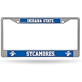 Rico Industries NCAA Indiana State Sycamores 12" x 6" Silver Chrome Frame W' Decal Insert Car/Truck/SUV Auto Accessory