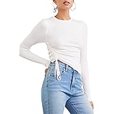 Forever 21 Womens Ribbed Ruched Drawstring Sweater