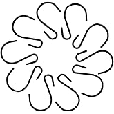 Piutouyar 40Pcs 1 Inch S Hooks Small S Shaped Hooks Mini S Hooks Connectors Christmas Ornament Hooks for Hanging Jewelry, DIY, Crafts, Key (Black)