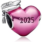 YUMINN 2025 Graduation Charms 925 Sterling Silver for Bracelets and Necklaces Dangle Beads Jewelry for Women