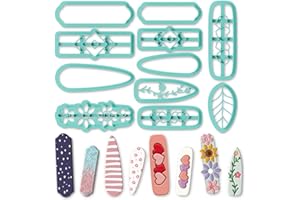 ORIGACH 11 Pcs Basic Hairpin Polymer Clay Cutters, Women Hair Clip Design Clay Cutters for Polymer Clay Jewelry Barrettes Wit