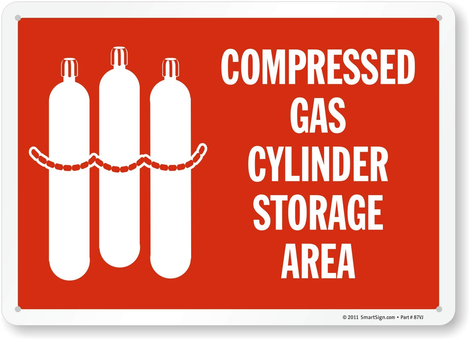 Buy SmartSign Gas Cylinder Storage Area" Sign 10" x 14