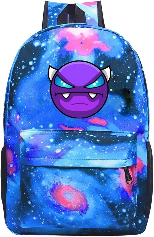 Star School Bag Geometry Face Demon Dash Fashion Satchel Galaxy Backpack for Student Kids Boys Girls