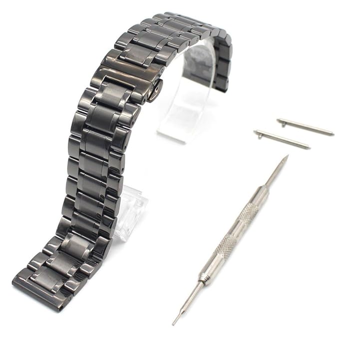 Rerii 22 mm ancho correa de acero inoxidable reloj banda con ...