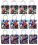 Spiderman Party Favor Goodie Small Gift Bags 12