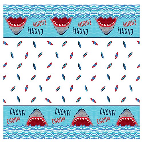 Unique Industries Shark Party Plastic Tablecloth, 84
