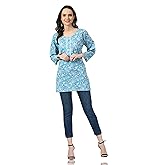 AnjuShree Choice Women Indian Cotton Short Kurti Tunic | ORDER 1 SIZE BIGGER