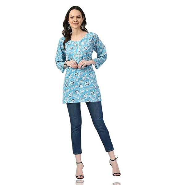 Tunieken voor dames - roze geborduurde zijden Kurti-top - korte Kurta - Indiase tunieken - Indiase top T-shirts dames - etnische korte Kurti XS - België
