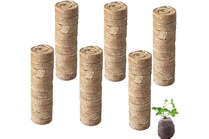 VOLINESSTI Peat Pellets 35mm 60 PCS, Seed Starter Peat, Compressed Seed Starting Pellets, Nutrient Block Potting Soil for Gar