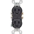 thumbnail image 2 of Leviton 5320-ECP Duplex Receptacle: 15 Amp, 125 Volt, Grounding, Black... 2 of 12