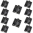 10PCS Adjustable Torque Hinge 43mmx36mm Black Plastic 4 Countersunk Holes Adjustable Position Control Hinges Door Hinges