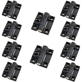 10PCS Adjustable Torque Hinge 43mmx36mm Black Plastic 4 Countersunk Holes Adjustable Position Control Hinges Door Hinges