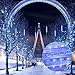 FYYZY Icicle Lights Snowfall Meteor Shower Rain Light Christmas LED Decoration Falling Drop String Light 8 Tubes 288 LEDs(Blue, 30cm), 1 Pack