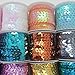 PEPPERLONELY Brand 24 Rolls Mixed 24 Colors Flat Sequin Trim, 6mm(1/4 Inch)