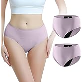 Carer Incontinence Underwear for Women, Washable Absorbency Reusable Women's Leak Proof Protection Panties for Bladder Leakage, Incontinence, Period Purple XL-2pk