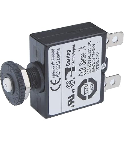 Blue Sea 7059 30A Marine Push Button Thermal with Quick Connect
