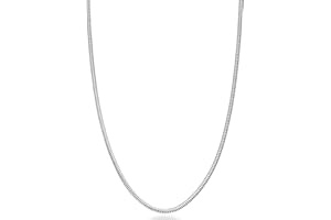 Miabella 925 Sterling Silver Italian 1.5mm, 2mm, 2.5mm Round Snake Chain Necklace for Women Made in Italy