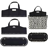 PH PandaHall PU Leather Handbag Making Kits, Oval Bottom Crochet Bag Handles Bag Knitting Set for DIY Handbag Shoulder Tote Bags Backpack Making Repairing, 3pcs/Set