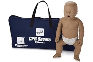 CPR Savers Prestan Professional Infant CPR Training Manikin with 2019 AHA Feedback Monitor, Dark Skin, PP-IM-100M-DS