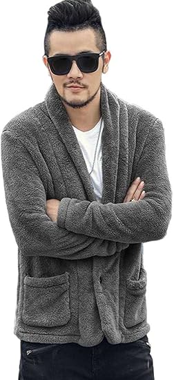 Amazon Heaven Days ヘブンデイズ ボア フリース カーディガン ショールカラー ポケット付き 長袖 メンズ 1801m0222 カーディガン 通販