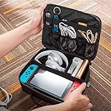 OneTigris Tacti-Tech Electronics Organizer Bag Travel Acecssory Pouch for USB Cables Battery Pack Adapter Charger (Black Advanced Version - 10