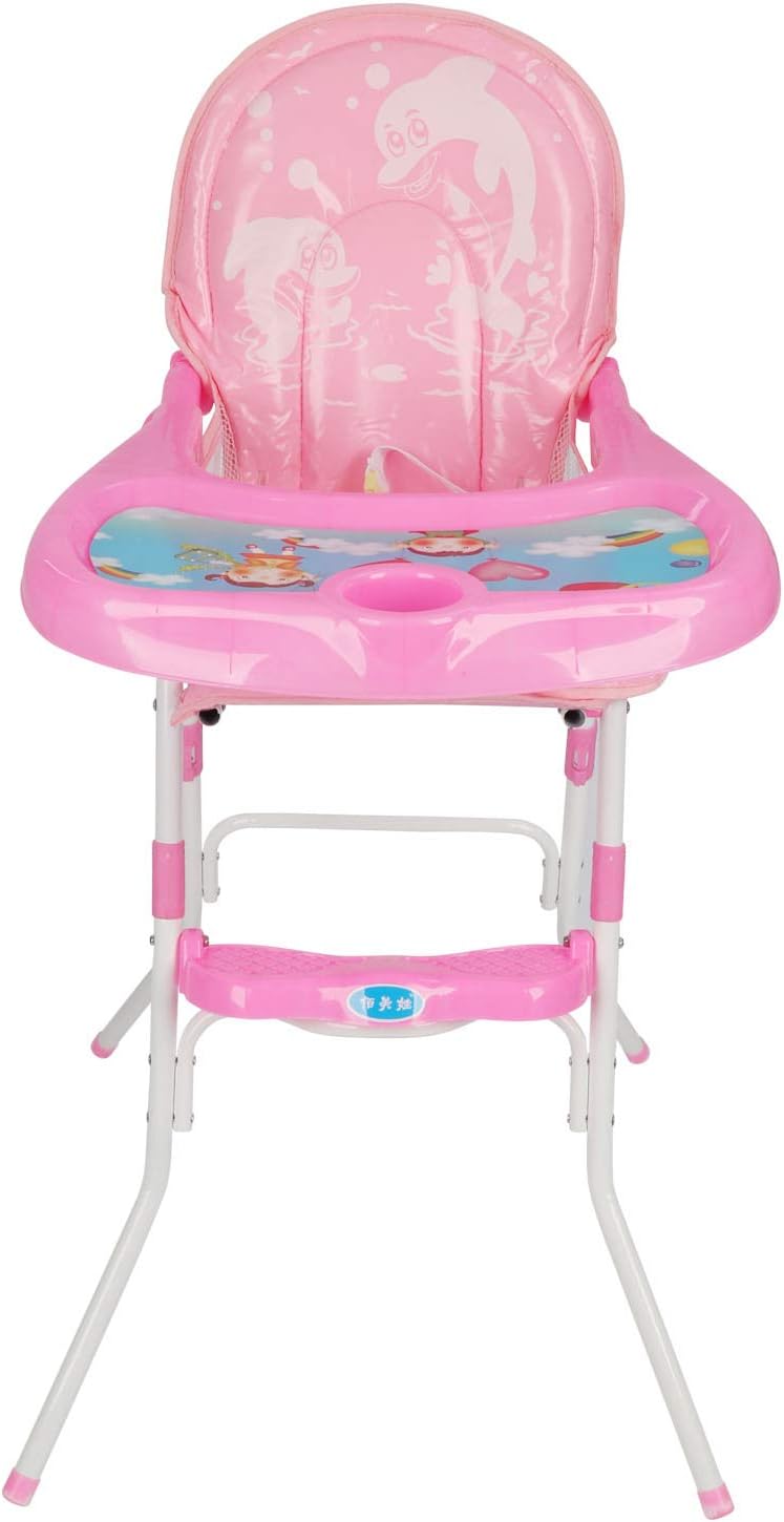 MorNon Non-Slip Baby Feeding High Chair Seat for Home and Travel Portable Table Foldable Children Infant Boy Blue Pink