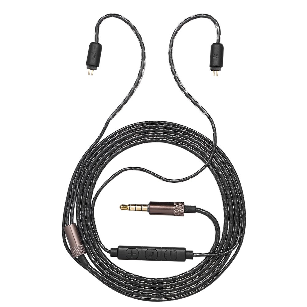 Accessori audio e video ZS3 zs4 EX-ZS5 EX-ZS6 Zst ed12 ES3 ESR TF10 NERO  docooler Cuffie Ricambio auricolari Exchange cavo 2 Pin 0,75 mm fino a 3,5  mm con 3 Telecomandi Connettori