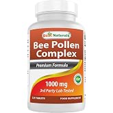Best Naturals Bee Pollen Complex 1000 mg 120 Tablets