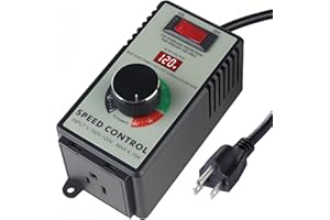 Cdmall AC Motor Speed Controller 120V 15A Max - Variable-Speed Controller & Fan Speed Control with Overload Protection and LED Display for Hydroponics Inline Duct Exhaust Ceiling Fans