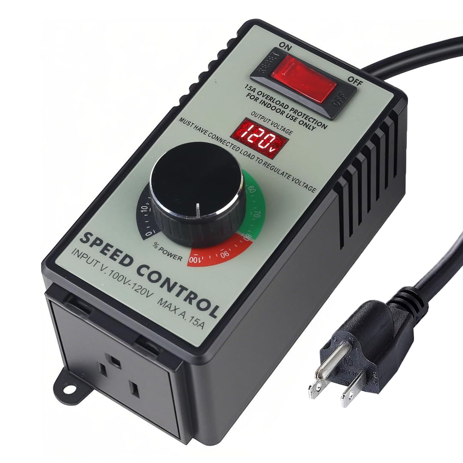 Photo 1 of Cdmall AC Motor Speed Controller 120V 15A - Variable Speed Controller & Fan Speed Controller with Overload Protection and LED Display1