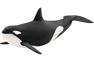 schleich Wild Life - Killer Whale Toy - 8” Realistic Orca Figurine - Ocean Wildlife Animal Figure for Screen-Free Play - Waterproof Durable Educational Toy for Kids - Boys and Girls Ages 3+ | 14807